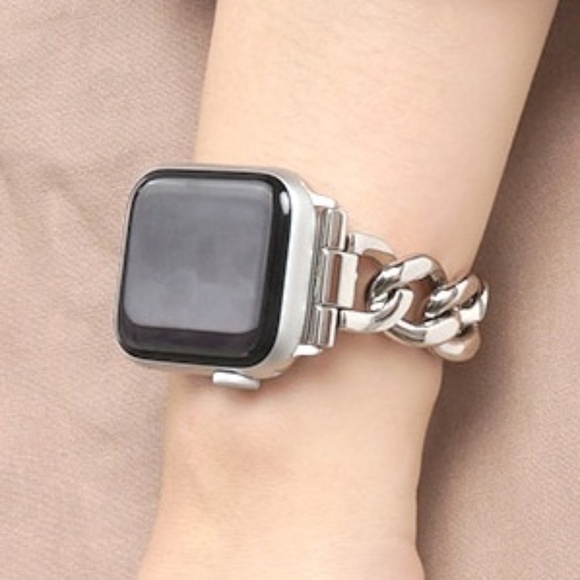 BOGO Silver Chain Apple Watch Band (38/40/41 and 42/44/45) - Picture 1 of 3